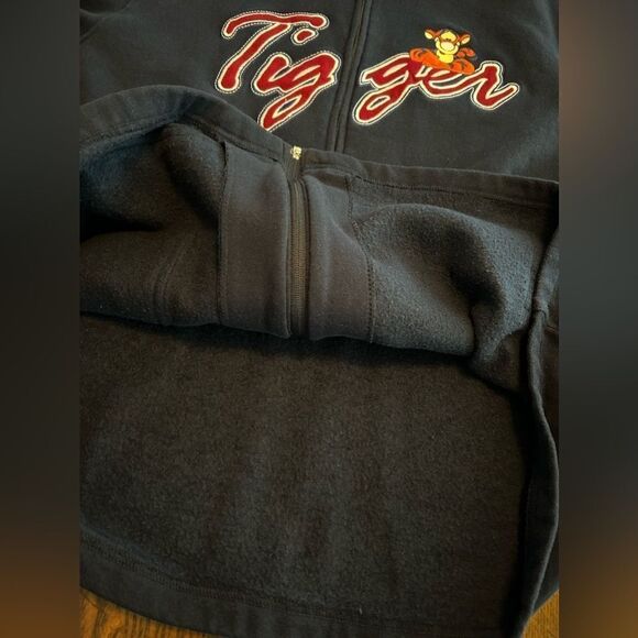 Vintage Disney Tigger 2X Full Zip Up Hooded Sweatshirt Embroidered Pooh woman - Picture 14 of 14
